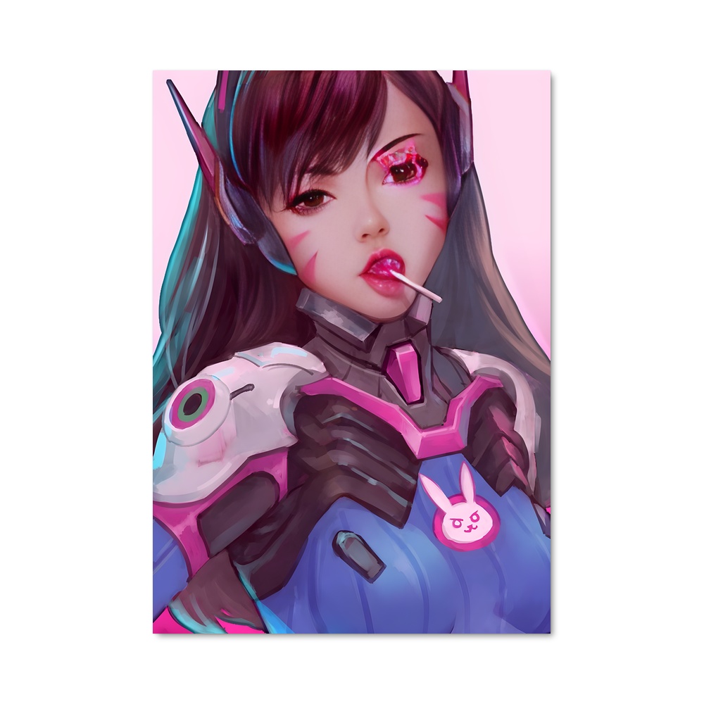 Poster Femme Cornue et Chat Mystique – affiche Overwatch